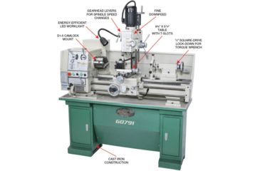 Image of Grizzly Industrial 12in. X 36in. Combination Gunsmithing Lathe/Mill G0791