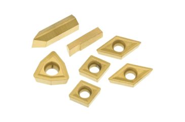 Image of Grizzly Industrial K20 TiN Insert Set (7) for T10293 - Cast Iron T23901