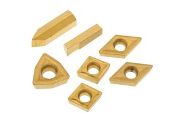 Image of Grizzly Industrial P10 TiN Insert Set (7) for T10293 - Machined Steel T23900