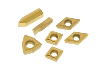 Image of Grizzly Industrial P10 TiN Insert Set (7) for T10294 - Machined Steel T23904