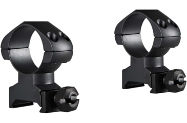 Image of Hawke Sport Optics Precision Steel 1in Rings Weaver w/ Nut - 2-Pieces, High, Black, 23002