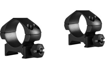 Image of Hawke Sport Optics Precision Steel 1in Rings Weaver w/ Nut - 2-Pieces, Low, Black, 23000