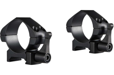 Image of Hawke Sport Optics Precision Steel 30mm Rings Weaver 30mm w/ Lever - 2-Pieces, Low, Black, 23015