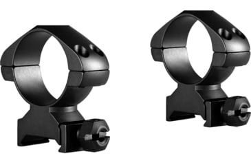 Image of Hawke Sport Optics Precision Steel 30mm Rings Weaver 30mm w/ Nut - 2-Pieces, High, Black, 23007