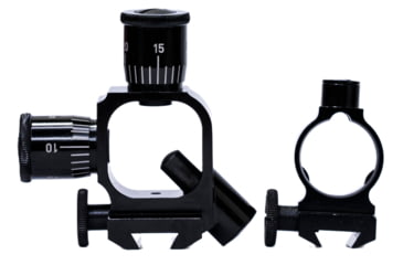 Image of Hi-Lux Optics Malcolm External Click Adjustable Micrometer Rear Mount w/ Front Ring, 3/4in Tube, Matte Black, Small, MVSCMT