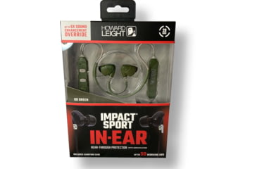 Image of Howard Leight Impact Sport In-Ear Passive Hear Through Technology, OD Green, R-02700