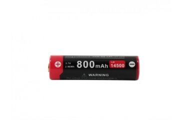 Image of Klarus 14500 800mAh 3.7V Protected Lithium Ion Button Top Battery, Black KLARUS-LIR-14501