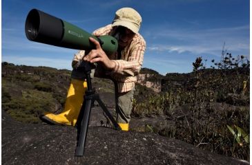 Image of Konus Konuspot-100 20-60X100 mm Angled Spotting Scope w/ Objective Lens Case and Camera Adapter, Green, 7122B