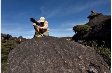 Image of Konus Konuspot-100 20-60X100 mm Angled Spotting Scope w/ Objective Lens Case and Camera Adapter, Green, 7122B