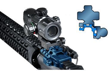 Image of Leapers UTG Quad-Rail Picatinny Mount w/Integral QD Lever Lock System