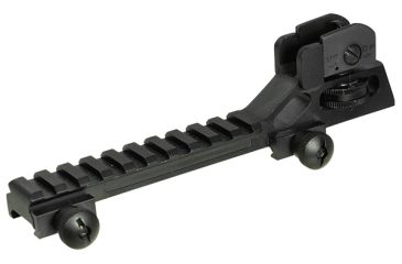 Image of Leapers UTG A2 Rear Sight Assembly w/ Riser Mount, AR-15, Black, MNT-95RS05