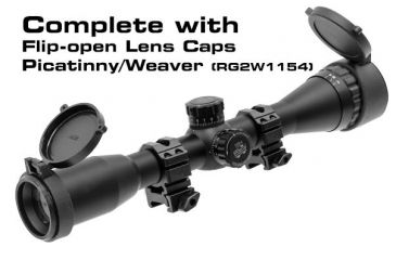 Image of Leapers UTG 4X32 1in. True Hunter Scope, AO, TF2+, Mil-dot, w/ Rings, _x000D_ SCP-U432AOWT2