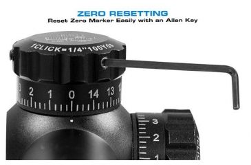 Image of Leapers UTG 4X32 1in. True Hunter Scope, AO, TF2+, Mil-dot, w/ Rings, _x000D_ SCP-U432AOWT2