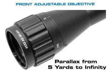 Image of Leapers UTG 4X32 1in. True Hunter Scope, AO, TF2+, Mil-dot, w/ Rings, _x000D_ SCP-U432AOWT2