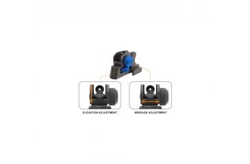 Image of Leapers UTG Detachable Compact Rear Sight w/Full W/E Adjustment 950RS02-B