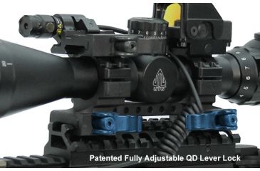 Image of Leapers UTG Integral QD 1in Ring 2 Slot 56mm 100mm Base 15mm S Picatinny Mount M1B56100R2