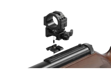 Image of Leapers UTG Low Profile Dovetail to Picatinny Rail Mount Adapter, Black, MNT-DT2PW01