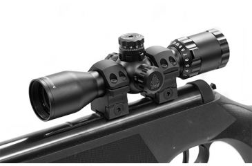 Image of Leapers UTG PRO 1in/2PCs Medium Profile P.O.I Dovetail Rings, Black RDU012515