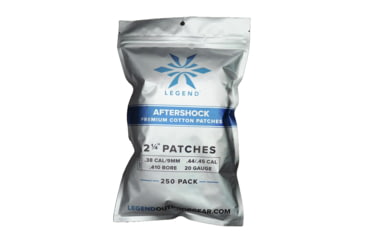 Image of Legend Outdoor Gear Aftershock, Cotton Patches, 2 1/4&quot; Square, 250 Count, White, AS-CP-214-250