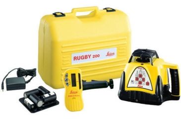 Image of Leica Geosystems Rugby 200 Class IIIa GC General Construction Laser Package w/ Rod-Eye Classic Sensor &amp; Rechargeable battery 740570