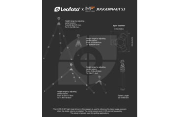 Image of Leofoto Juggernaut S3 3-Section Inverted Precision Shooting Tripod Kit