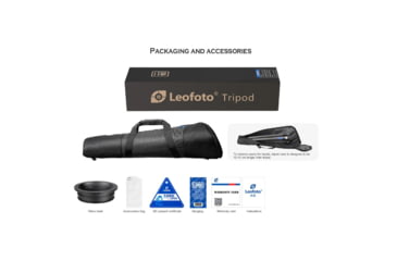 Image of Leofoto LM-324CL&amp;LH-55LR X Version Tripod w/ 75mm Bowl&amp;Platform w/ LH Ballhead Set, Black, LM-324CLX+LH-55LR