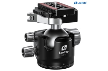 Image of Leofoto LM-324CL&amp;LH-55LR X Version Tripod w/ 75mm Bowl&amp;Platform w/ LH Ballhead Set, Black, LM-324CLX+LH-55LR