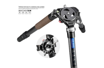 Image of Leofoto LN-364C Heavy Duty Tripod w/ 75mm Video Bowl/Platform &amp; Bag, Black, LN-364C