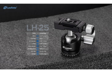 Image of Leofoto LS-223CEX X Verison Table/Ground Mini Tripod w/ Integrated Leveling Base, Ballhead Set, Black, LS-223CEXX+LH-25