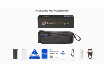 Image of Leofoto LX-225CT/XB-32Q Reversible Travel Tripod w/ Ball Head Set, Black, LX-225CT+XB-32Q