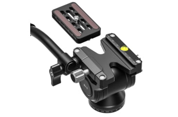 Image of Leofoto LX-254CT/BV-5B Reversible Travel Tripod w/ Bino Fluid Head Kit, Black, LX-254CT+BV-5B