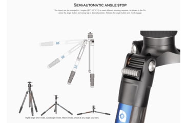 Image of Leofoto LX-284CT/XB-38 Reversible Travel Tripod w/ Ball Head Set, Black, LX-284CT+XB-38