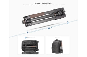 Image of Leofoto LX-284CT/XB-38 Reversible Travel Tripod w/ Ball Head Set, Black, LX-284CT+XB-38