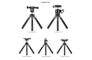 Image of Leofoto MT-03 Folding Aluminum Mini Tripod w/ Bag, Black, MT-03