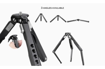 Image of Leofoto MT-03 Folding Aluminum Mini Tripod w/ Bag, Black, MT-03