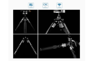 Image of Leofoto MT-03 Folding Aluminum Mini Tripod w/ Bag, Black, MT-03