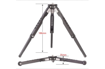 Image of Leofoto MT-03 Folding Aluminum Mini Tripod w/ Bag, Black, MT-03
