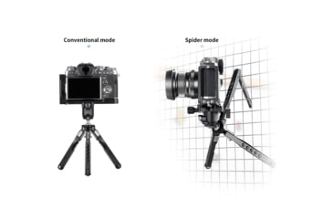 Image of Leofoto MT-03 Folding Aluminum Mini Tripod w/ Bag, Black, MT-03