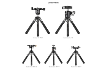 Image of Leofoto MT-03/LH-25 Mini Tripod w/ Mini Ball Head Kit and Bag, Black, MT-03+LH-25