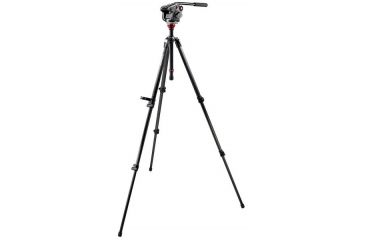 Image of Manfrotto Bogen 501HDV Pro Video Head and 755CX3 Carbon Fiber Tripod and MBAG80P 501HDV-755CX3K