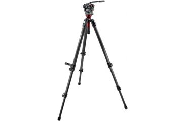 Image of Manfrotto Bogen Manfrotto 501HDV Pro Video Head +745CXV3 Carbon Fiber Tripod+MBAG80P 501HDV-745CX3K