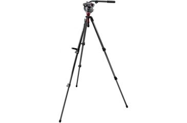 Image of Manfrotto Bogen Manfrotto 503HDV Pro Fluid Video Head+745CX3 Carbon Fiber Tripod+ PBag 503HDV-745CX3K