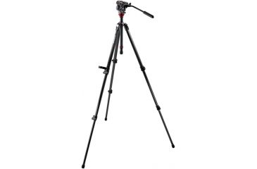 Image of Manfrotto Bogen 701HDV Pro Video Head and 755CX3 Carbon Fiber Tripod and MBAG80 701HDV-755CX3K