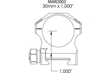 Image of Rifle Scope Rings 30mm 1.00&quot;, Black