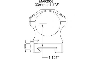 Image of Rifle Scope Rings 30mm 1.125&quot;, Black