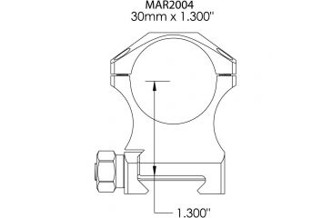 Image of Rifle Scope Rings 30mm 1.300&quot;, Black