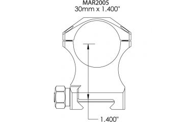 Image of Rifle Scope Rings 30mm 1.400&quot;, Black