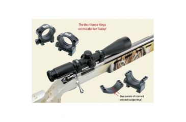 Image of Rifle Scope Rings 34mm 1.100&quot;, Black