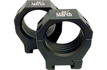 Image of March Scopes Dovetail Rifle Scope Rings, 34mm Ring, 34mm Height, Black, NSN None, DT34H34