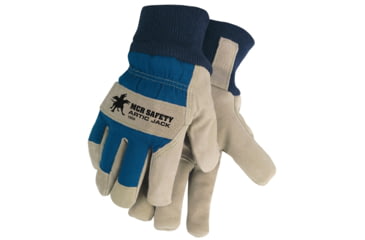 Image of MCR Safety Artic Jack Split Pigskin Insulated Leather Palm Work Gloves, Fabric Back with Knit Wrist, Thermosock Lined, Beige, Large, 1956L